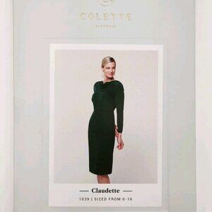New Uncut Colette #1039 Claudette Dress Sewing Pattern Sizes 0-16